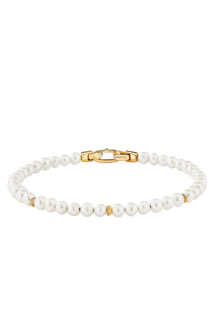 Bijoux Spiritual Beaded Bracelet, 14k Yellow Gold & Pearls